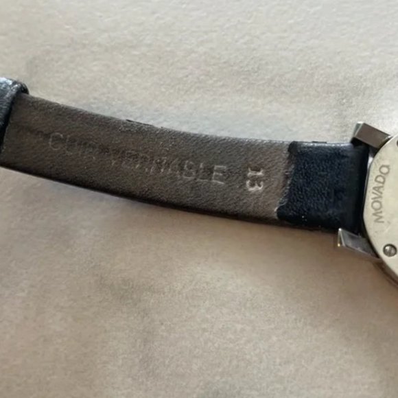 Auc Movado Museum sapphire crystal Ceramic steel, h20 Resistant Leather Watch - Picture 7 of 10